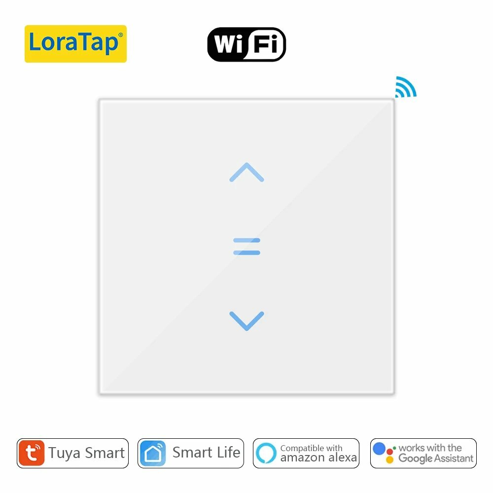 LoraTap Wi-Fi переключатель штор, белый, Style 1