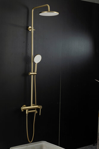 Изображение товара Душевая система Gappo 2406-3, латунь, золотой сатин, управление рычажное