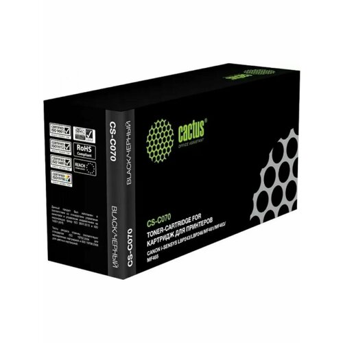 Картридж лазерный Cactus CS-C070 070 черный 3000стр для Canon i-SENSYS LBP243LBP246MF461MF463MF465 3376₽