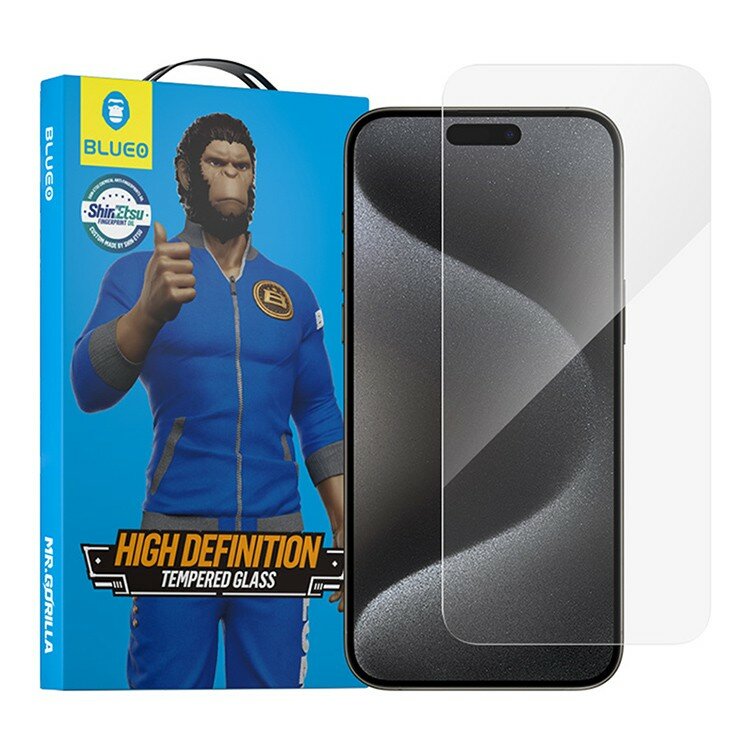 BlueO защитное стекло для iPhone 16 Pro, Clear HD (прозрачное)