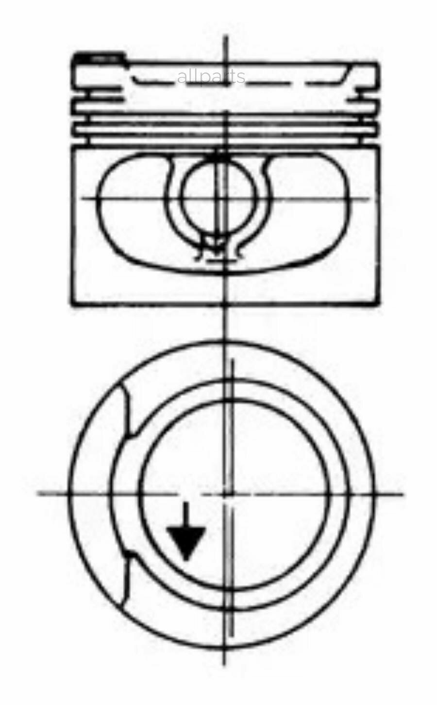 KOLBENSCHMIDT 93928620 Поршень dm.81.00x1.5x1.75x3.0 +0.50 Цена за 1 шт