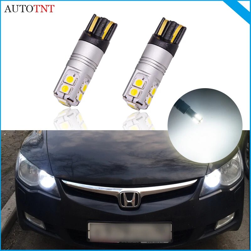 2 шт. T10 светодиодная лампа w5w 194 168 12 В 6000 К лампа Canbus без ошибок для Honda Civic 4D Ferio Shuttle Coupe Fastback Hatchback Si Белый 4pcs