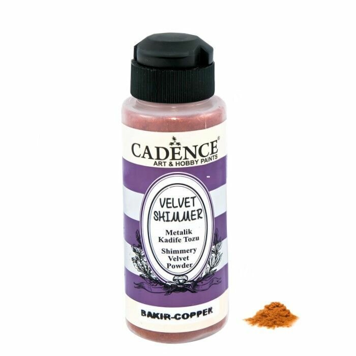 Пудра флок Cadence Shimmer Velvet Powder, 120 ml. Copper
