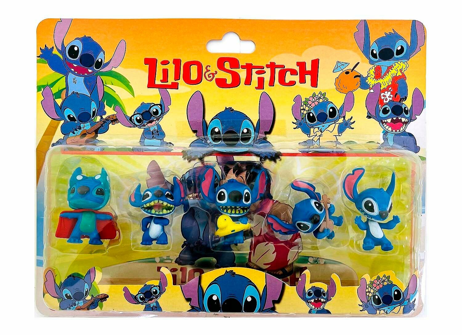 Набор Фигурки Лило и Стич Lilo & Stitch, 5 шт на блистере