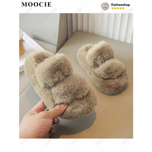 фото Тапочки moocie, размер длина стопы 20.5 см, хаки