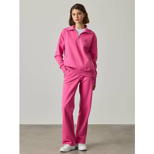 фото Брюки спортивные just clothes, размер 48, розовый