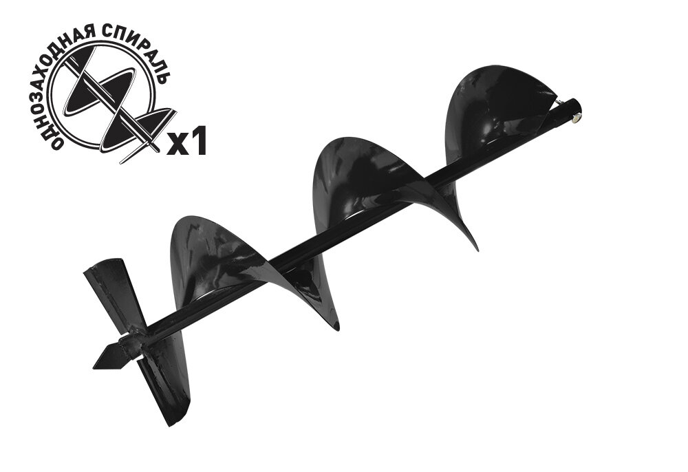 Шнек для бурения грунта однозаходный d пос=20мм D=250мм (CARVER AG-52 Калибр БС-1500) арт.01.003.00017
