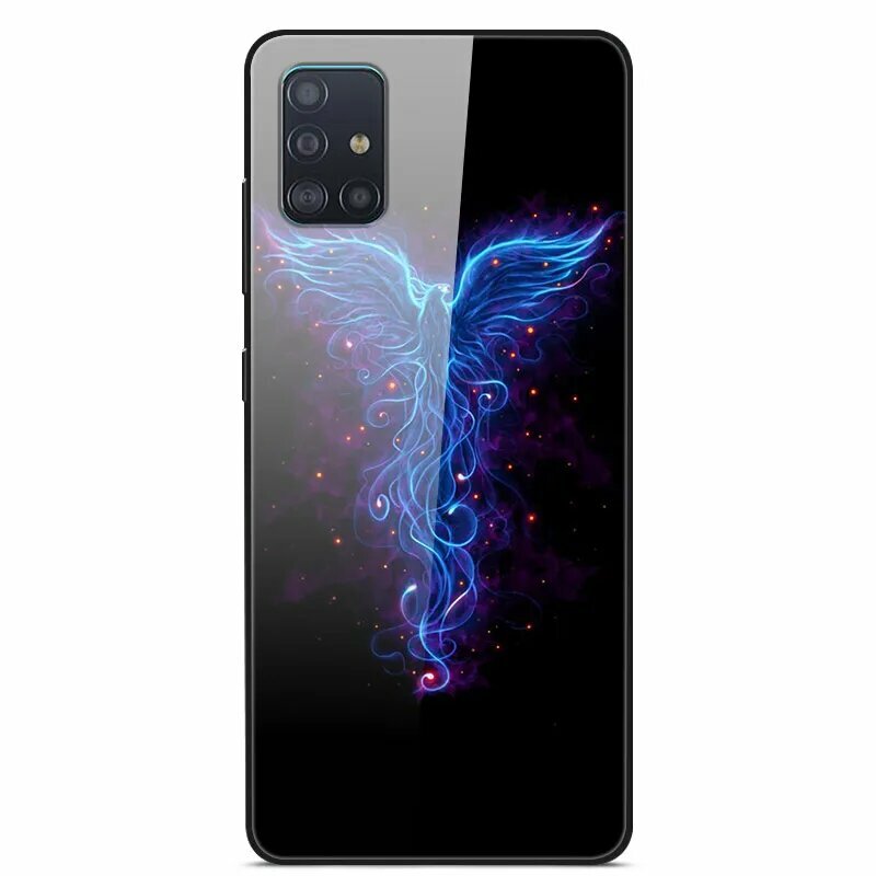 Чехол Samsung Galaxy A51 с фениксом, стекло, A51 A31 A41 A71
