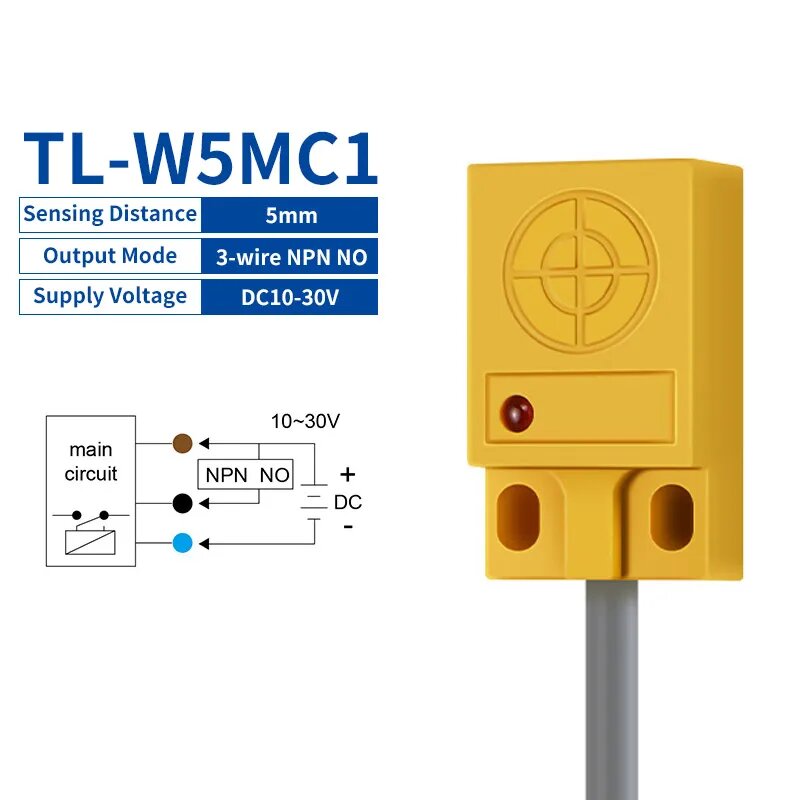 Индуктивный датчик приближения TL-W5MC1, 5 мм, NPN NO, 10-30V