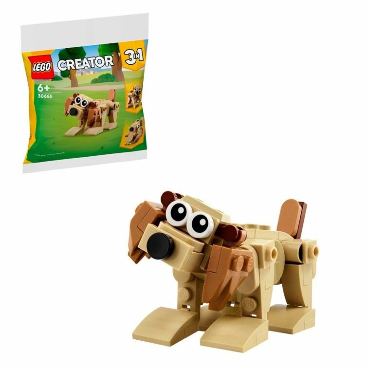 Конструктор LEGO Polybag Creator 30666 Animals 3 в 1 Животные, 75 деталей — фото 1