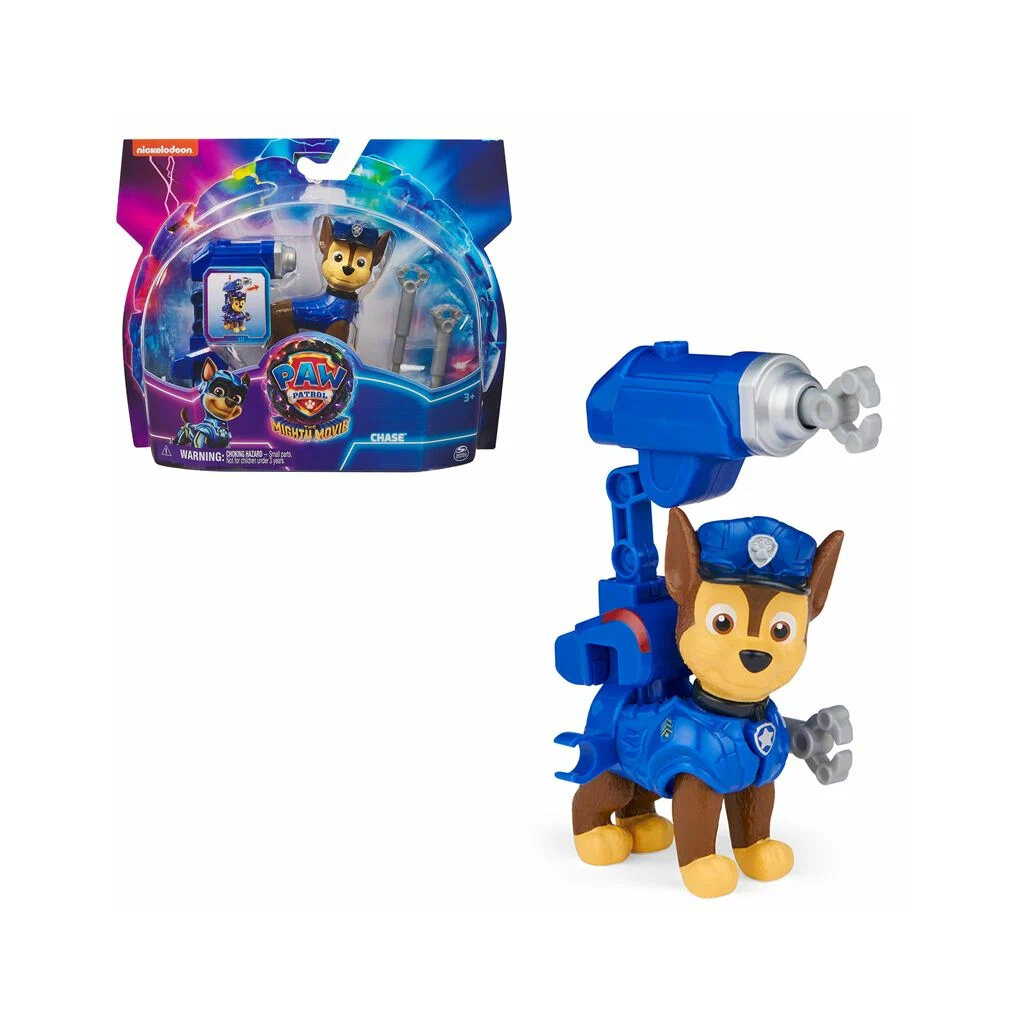Spin Master Nickelodeon Paw Patrol The Mighty Movie Toy Chase / Детская игрушка-скульптура собаки-супергероя