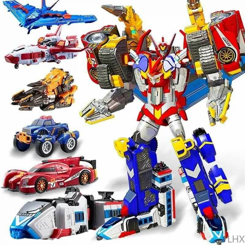 Робот Tobot 6 в 1 Master V Ultimate Galaxy Detectives Трансформер Комбинированная автомобильная фигурка, JQR-002