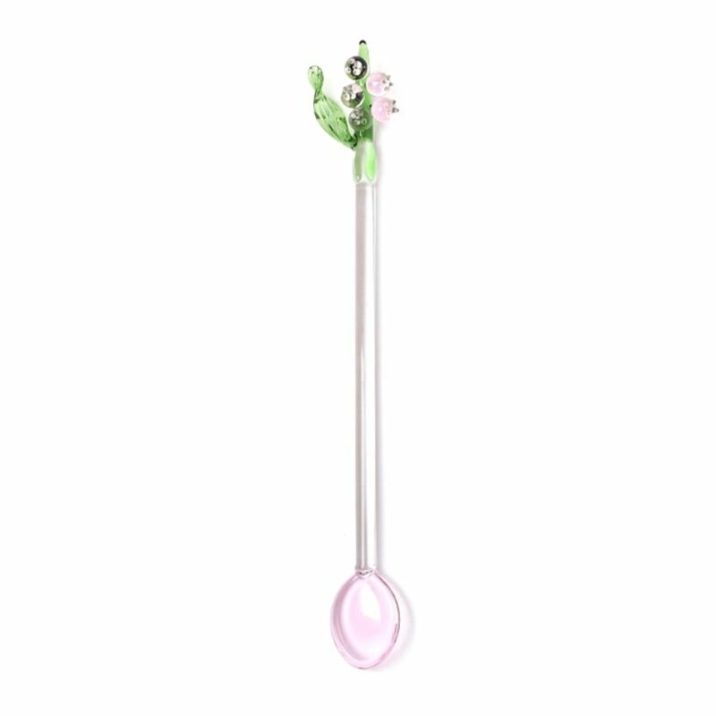 Стеклянная ложка Bellflower, розовая