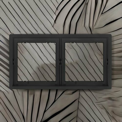 Рамка декоративная черная два поста коллекция VOLT GEO 350₽