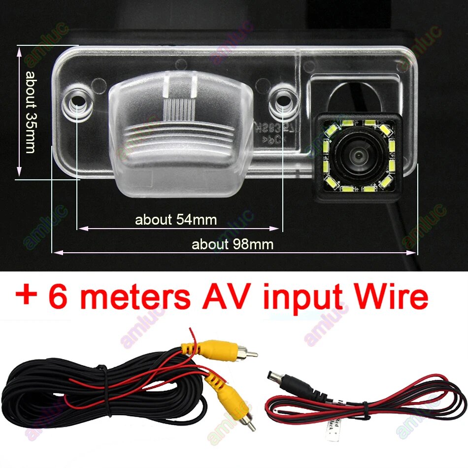 Камера заднего вида для Volkswagen VW T4, Multivan, Transporter, Caravelle, HD, CCD, ночное видение, 12led Rear Camera