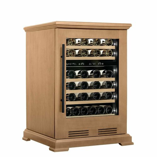 Винный холодильный шкаф компрессорный Meyvel MV46PRO-KBT2 (Натуральный бук) (отдельностоящий холодильник для вина на 46 бутылок)