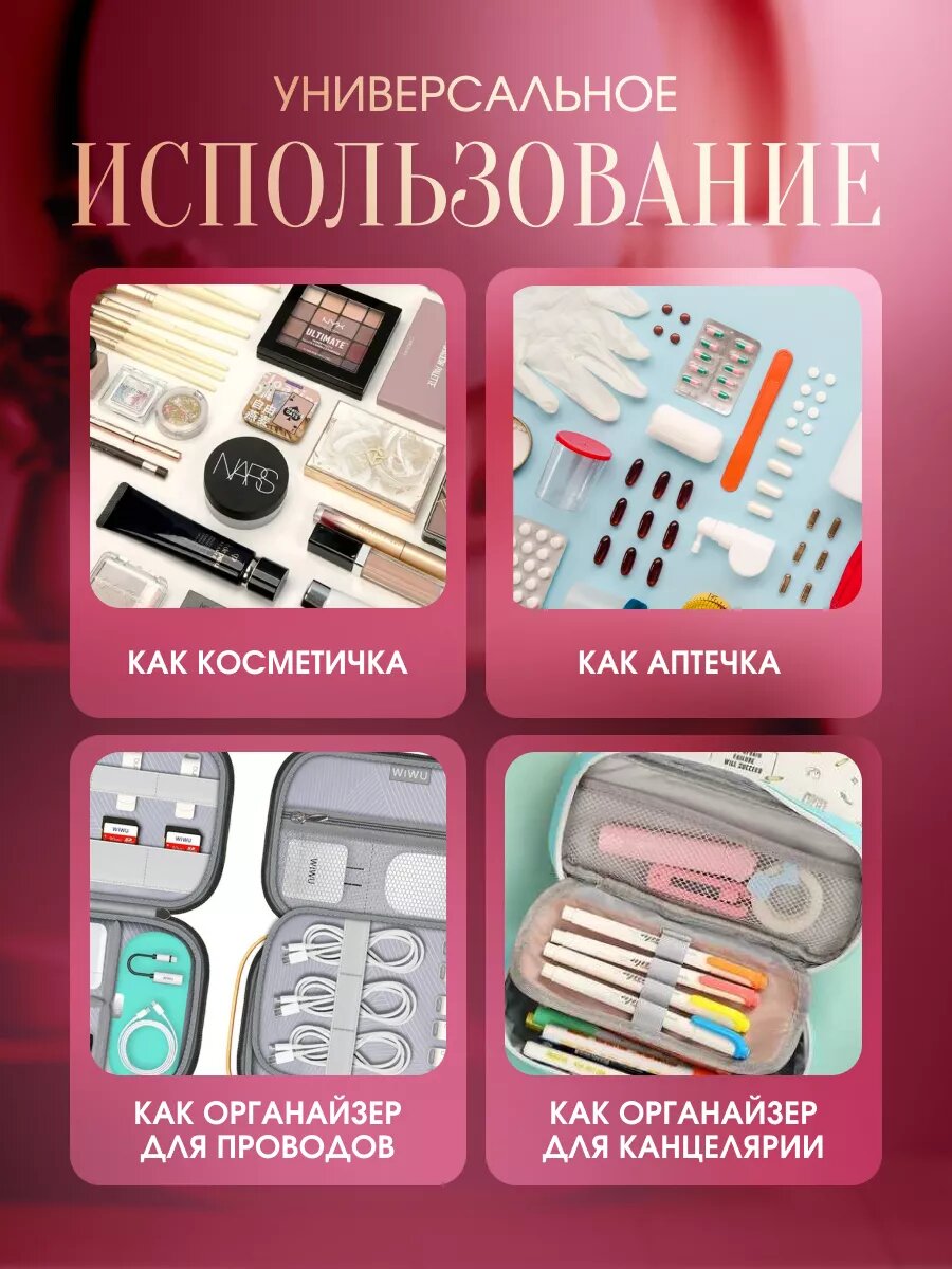 Косметичка , зеленый — фото 1