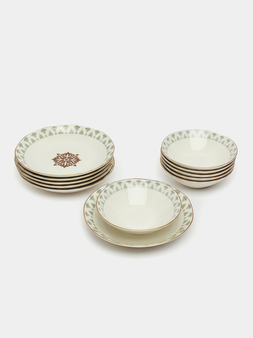 Набор тарелок фарфоровая O.M.S. 11106,24 предмета, Турция — фото 1