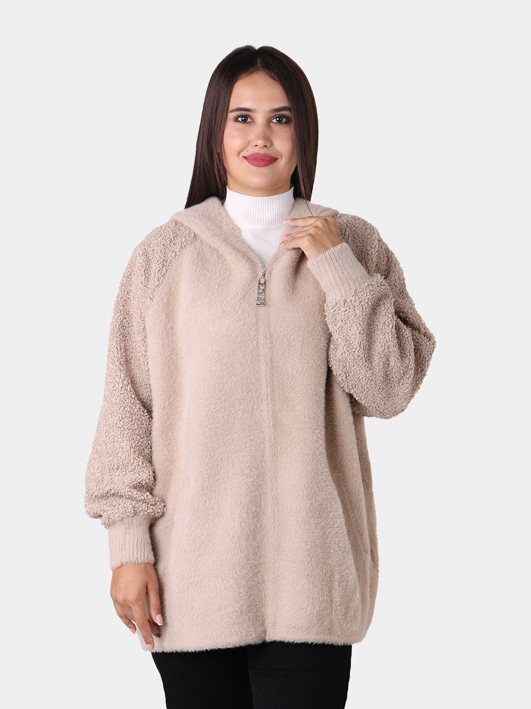 Пальто, размер One Size, кремовый — фото 1