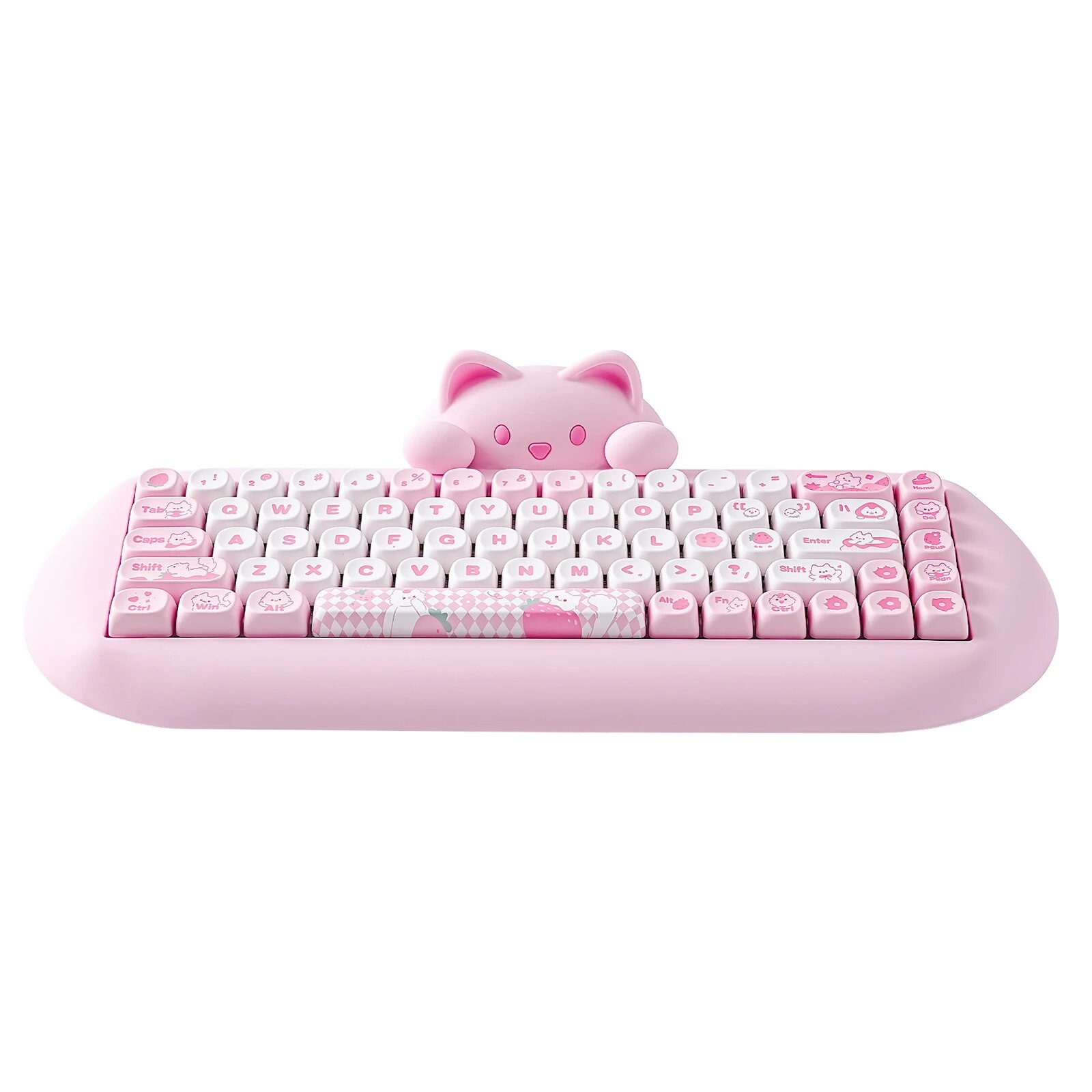 YUNZII C68 розовая 65% механическая игровая клавиатура, Pink, Cocoa Cream V2 — фото 1