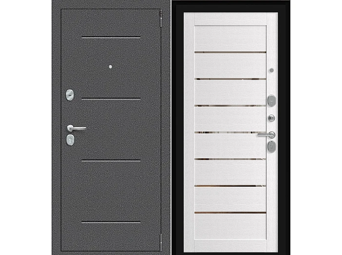 Входная Дверь el’PORTA (Portika) Porta R-2 Антик Серебро 980х2050мм Правое Открывание / Эльпорта Портик 0229-1693.