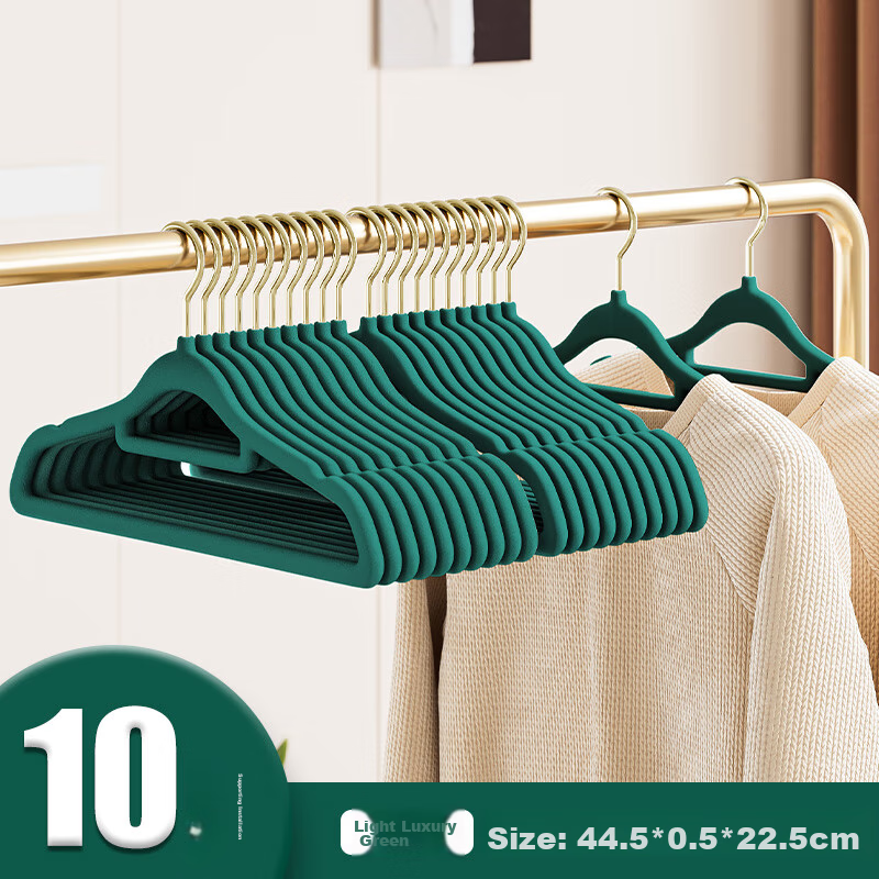 JEKO&JEKO Velvet Coat Hanger [Extended 45cm], Seamless Clothes Hanger, Garment Rack, Clothes Support, Wardrobe Hanger