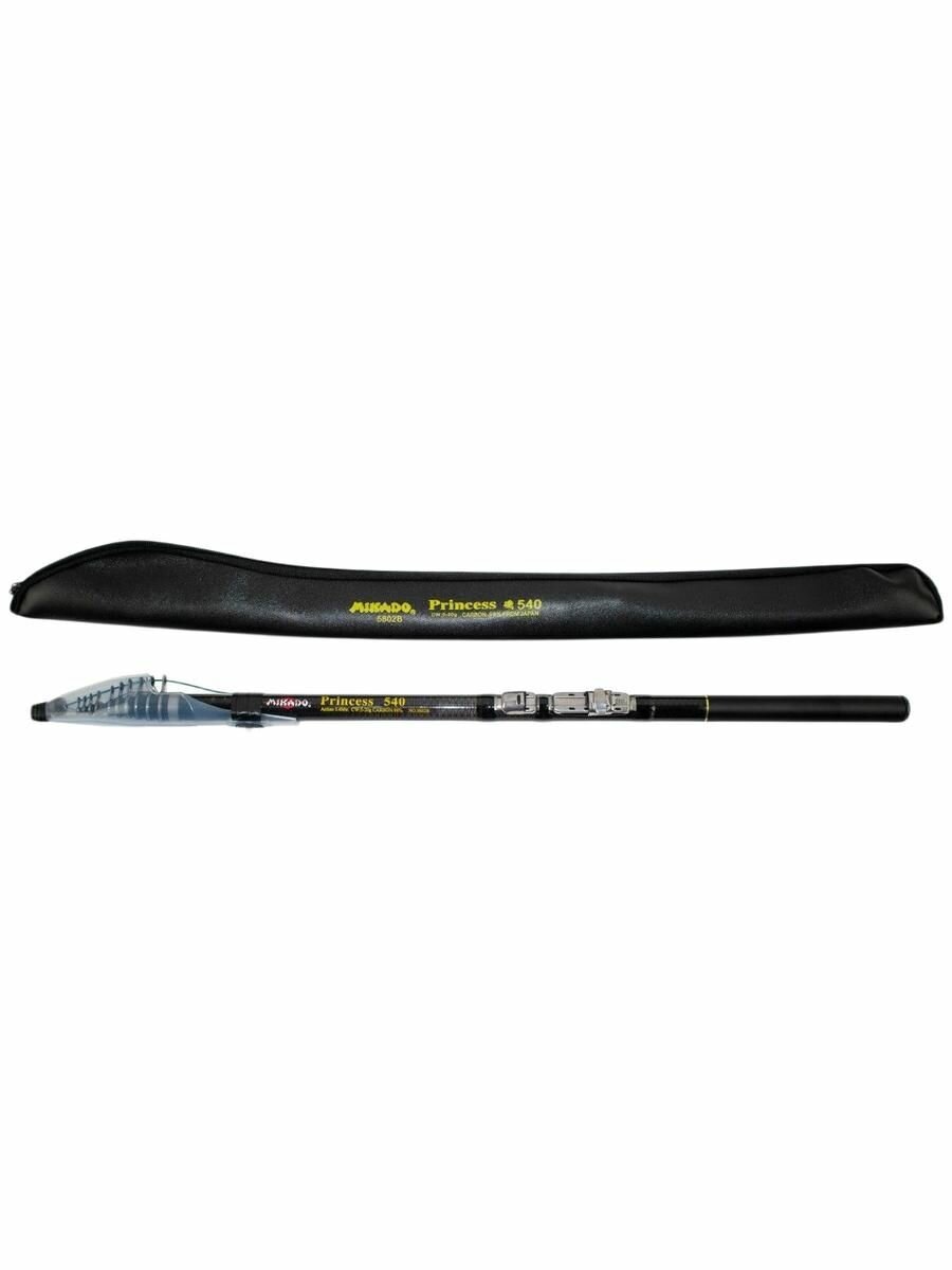 Удочка для рыбалки с кольцами короткого сложения Mikado Princess 3,6м. (В кожаном чехле)