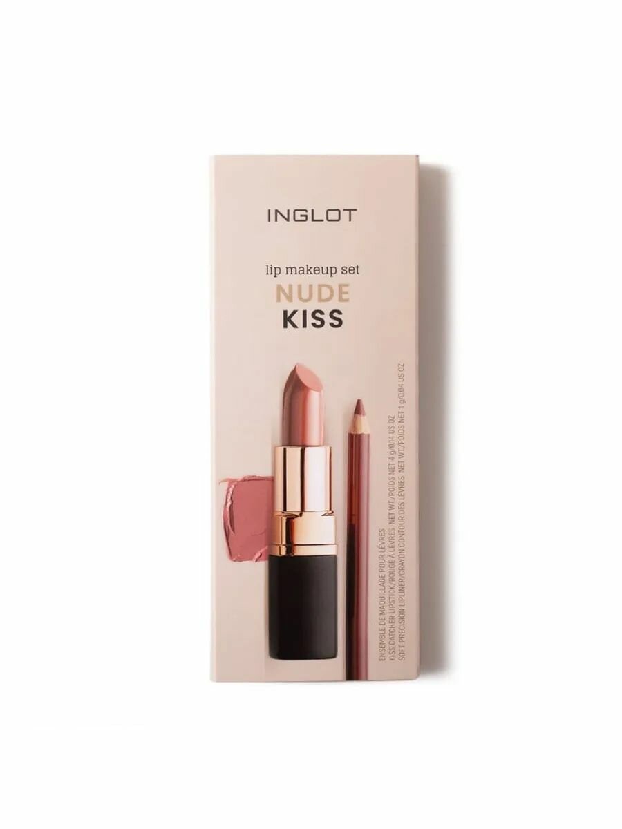 INGLOT Kiss Catcher №904 PEACH MOUSSE — увлажняющая помада с маслом ши и витамином E, придает обьем, кремовая, 4,5 г