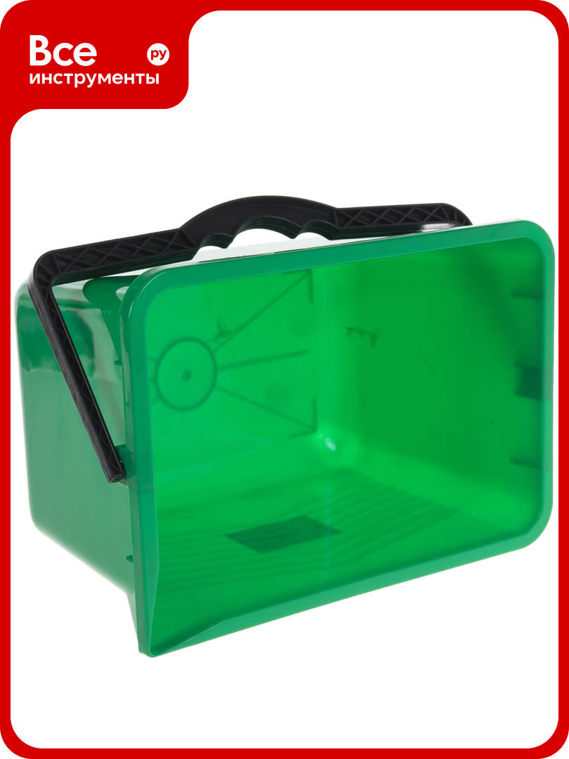 Малярное малярное пластмассовое прямоугольное ведро СИБРТЕХ 8 л Россия 81404