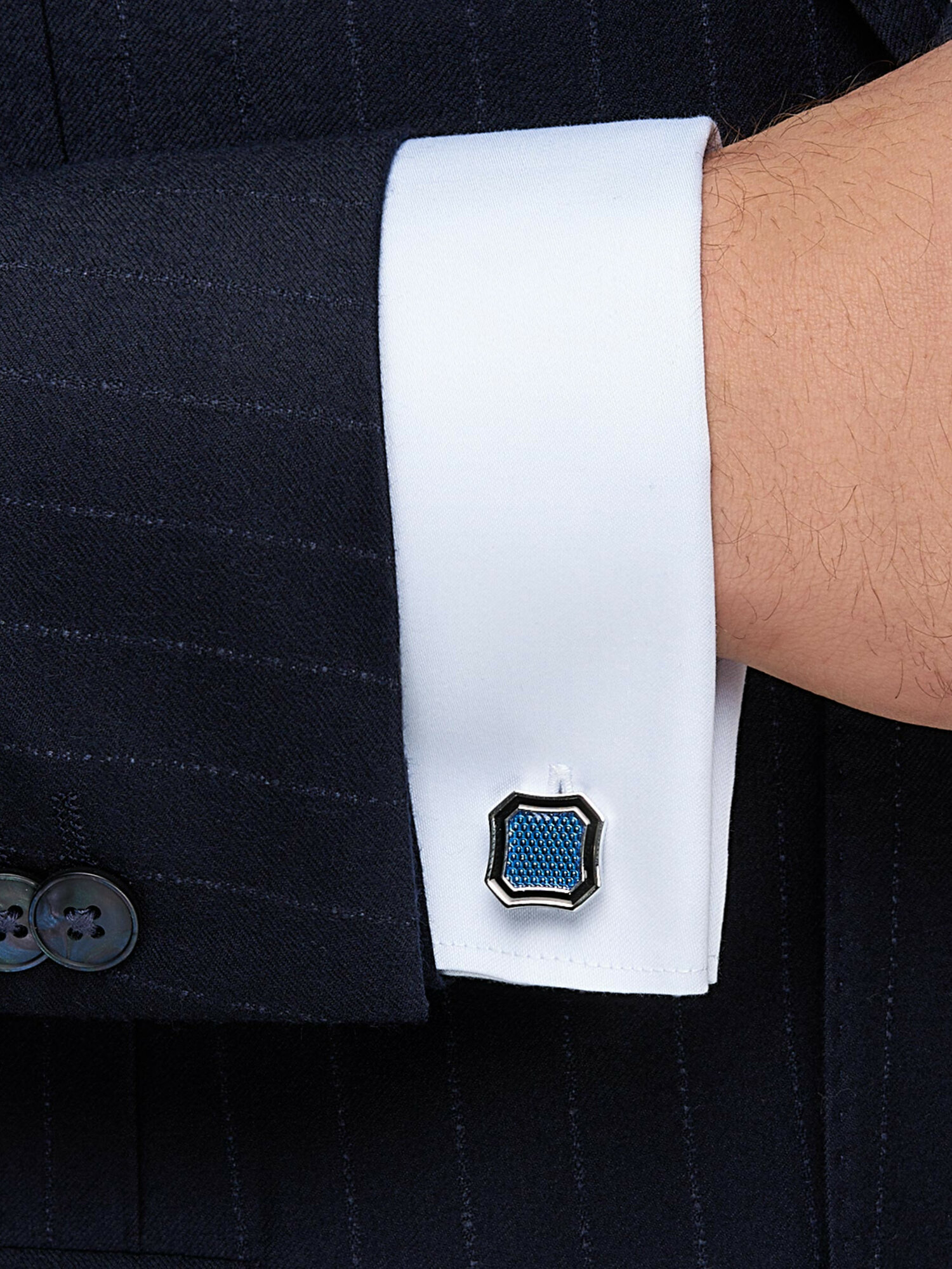 Запонки HENDERSON, синий — фото 1