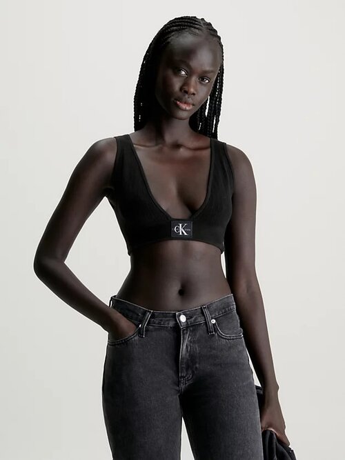 Топ Calvin Klein Jeans, размер XS, черный