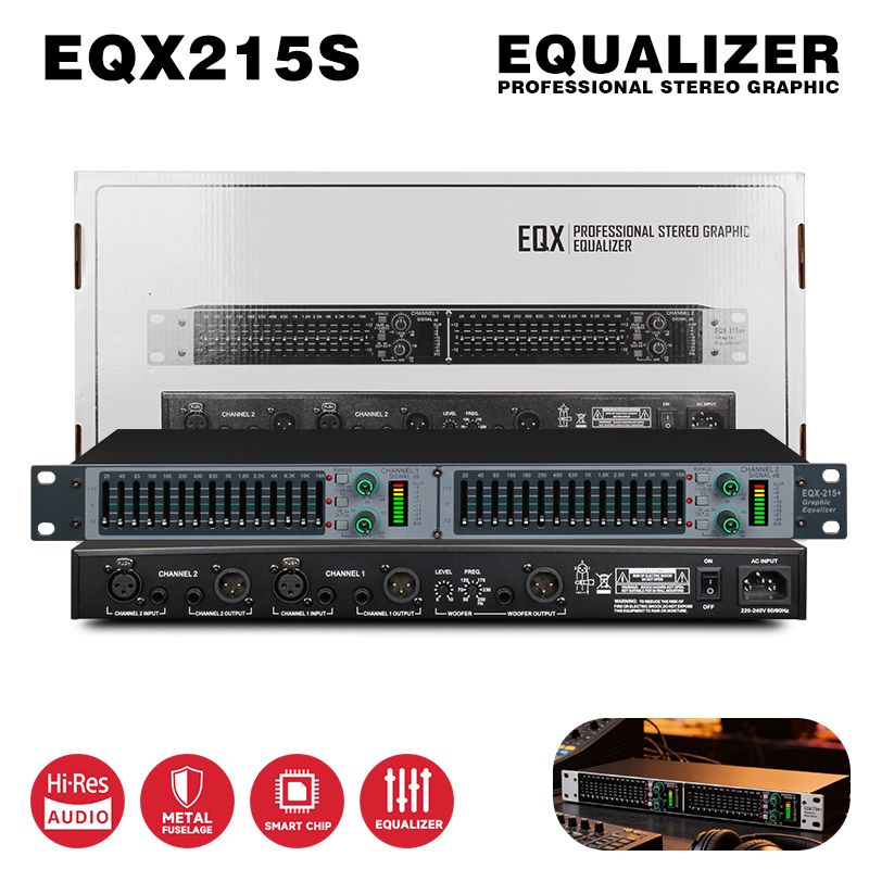 JMEP EQX215S Аналоговый эквалайзер, профессиональный, двухканальный по 15 полос