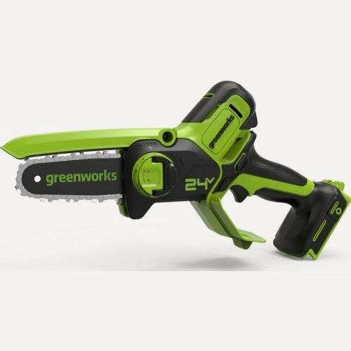 Изображение товара Пила цепная Greenworks аккумуляторная G24MCS10 (мини) (АКБ 2Ач и ЗУ)