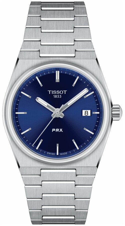 Наручные часы TISSOT T-Classic, серебряный, синий