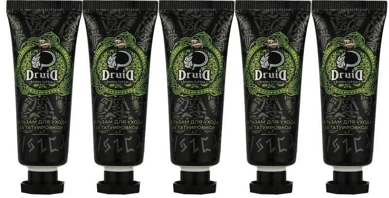 Мазь для заживления тату DRUID Tattoo healing balm 30мл 5 штук уп.