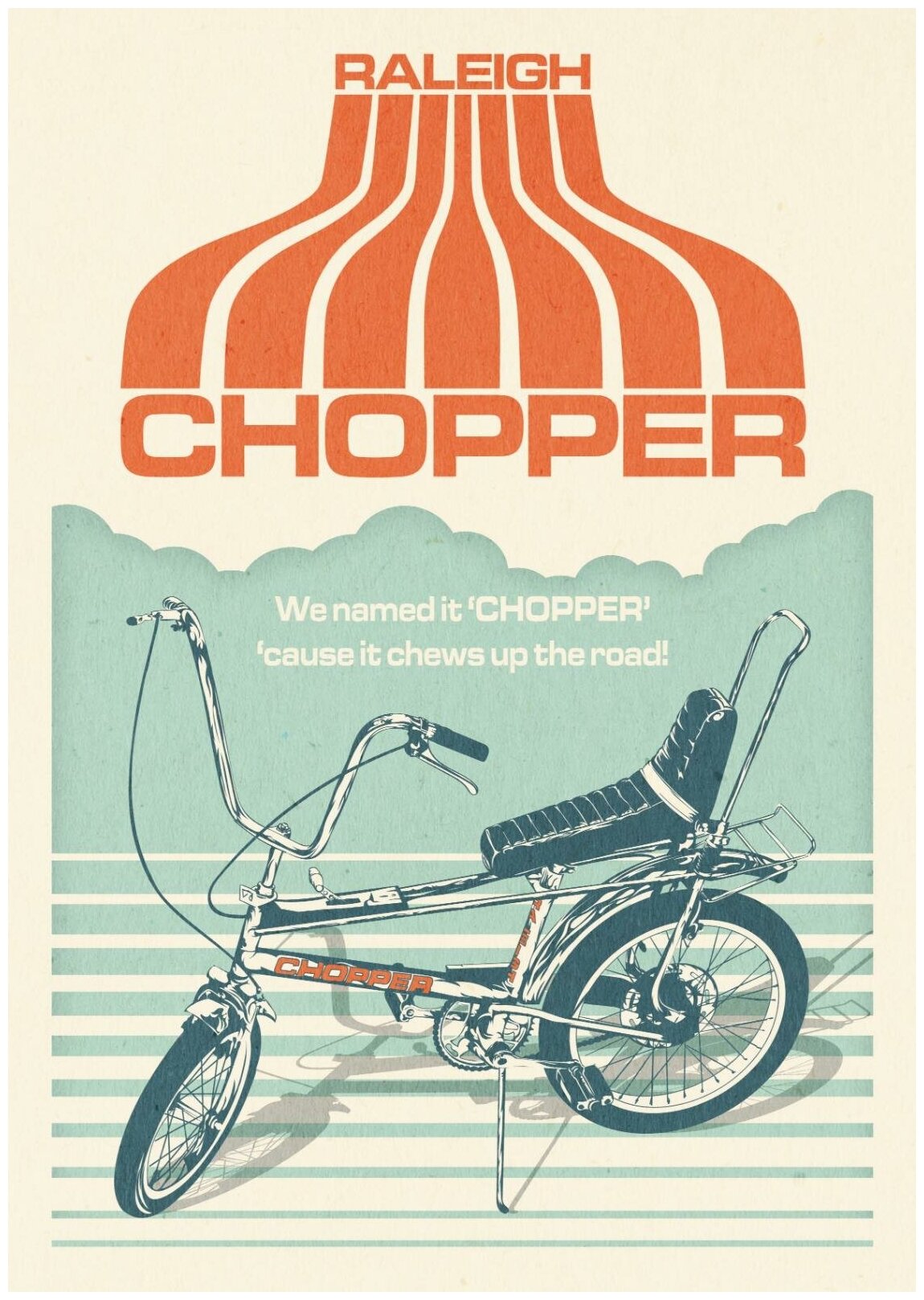 Постер / Плакат / Картина Велосипед Chopper 60х90 см в подарочном тубусе