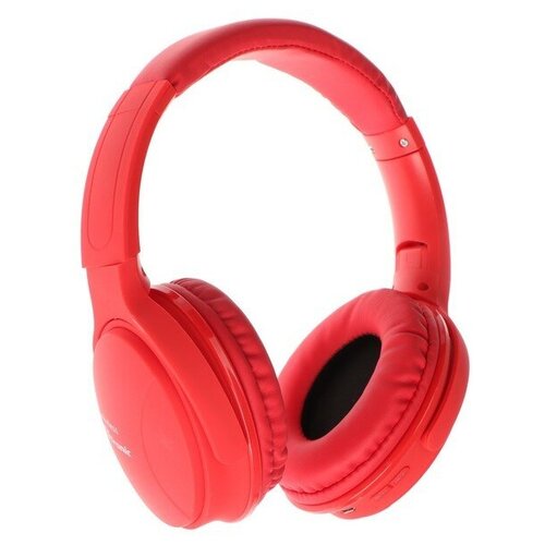 Наушники 4466 беспроводные полноразмерные BT microSD FM микрофон AUX красные 91400₽