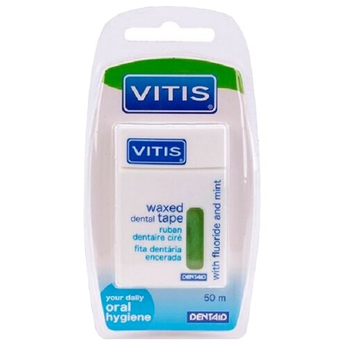 Купить Dentaid Vitis Waxed Dental Tape with Fluoride and Mint