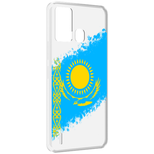 Чехол MyPads флаг Казахстана для ITEL S16 / ITEL Vision 1 Pro задняя-панель-накладка-бампер