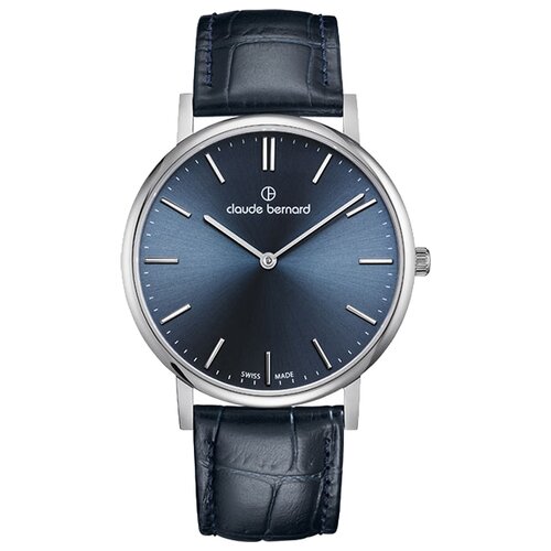 Наручные часы Claude Bernard 20219-3BUIN, серебряный, синий