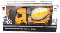 Бетономешалка Double Eagle Mercedez-Benz Actros (E578-003) 1:26 27 см желтый/белый