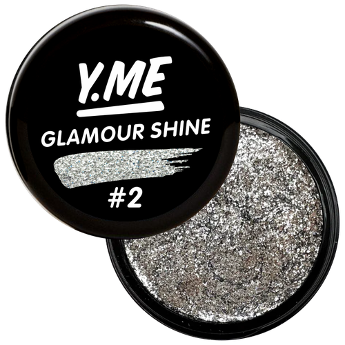 Y.ME Гель-краска gel paint glamour shine #2 silver 5гр