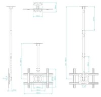 Кронштейн на потолок ONKRON N1L черный