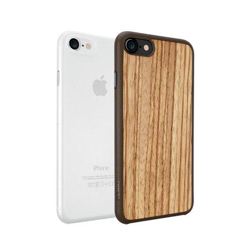 фото Набор чехлов ozaki o!coat jelly+wood 2 in 1 для iphone 7 (айфон 7) светлое дерево+прозрачный