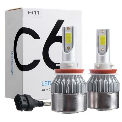 Автолампа светодиодная Н8Н9Н11 12 В 36 Вт 3800 Лм набор 2 шт 1606₽