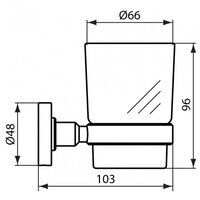 Стакан Ideal STANDARD Iom A9121 прозрачный/хром