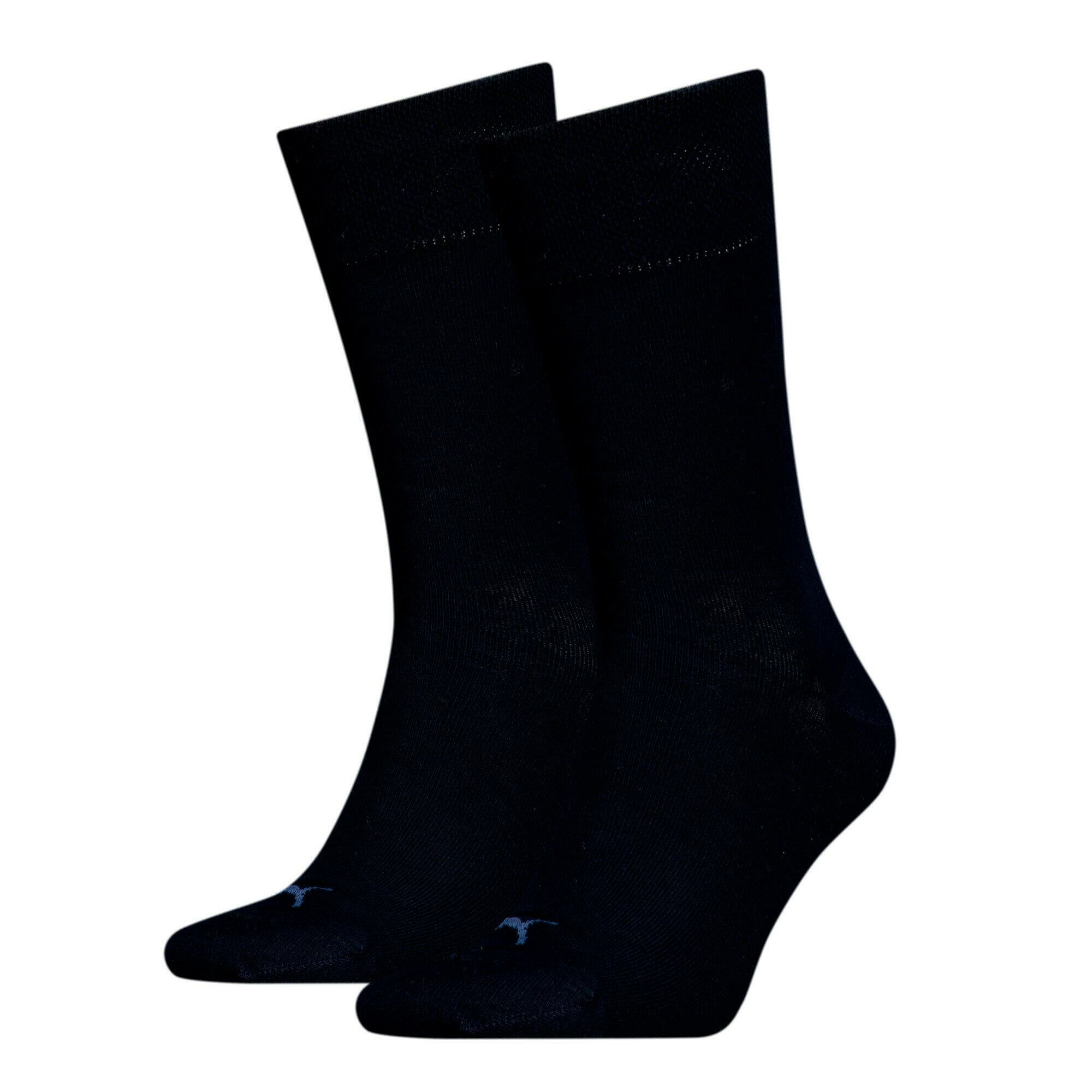 Носки PUMA Men Classic Piquee Socks, комплект, 2 пары, размер 47/49, черный/синий