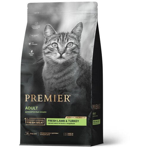 Premier Cat Корм для кошек ADULT Lamb&Turkey Ягненок Индейка