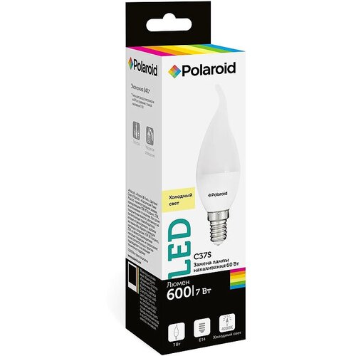 Лампочка Polaroid C37S E14 7W 220V 4000K 600Lm 1CSC20004753