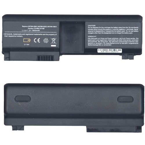 Аккумулятор для ноутбука HP Compaq TX1000 (HSTNN-OB41) 7800mAh OEM черная аккумуляторная батарея для ноутбука lg gram 14 lbr1223e 7 7v 7800mah